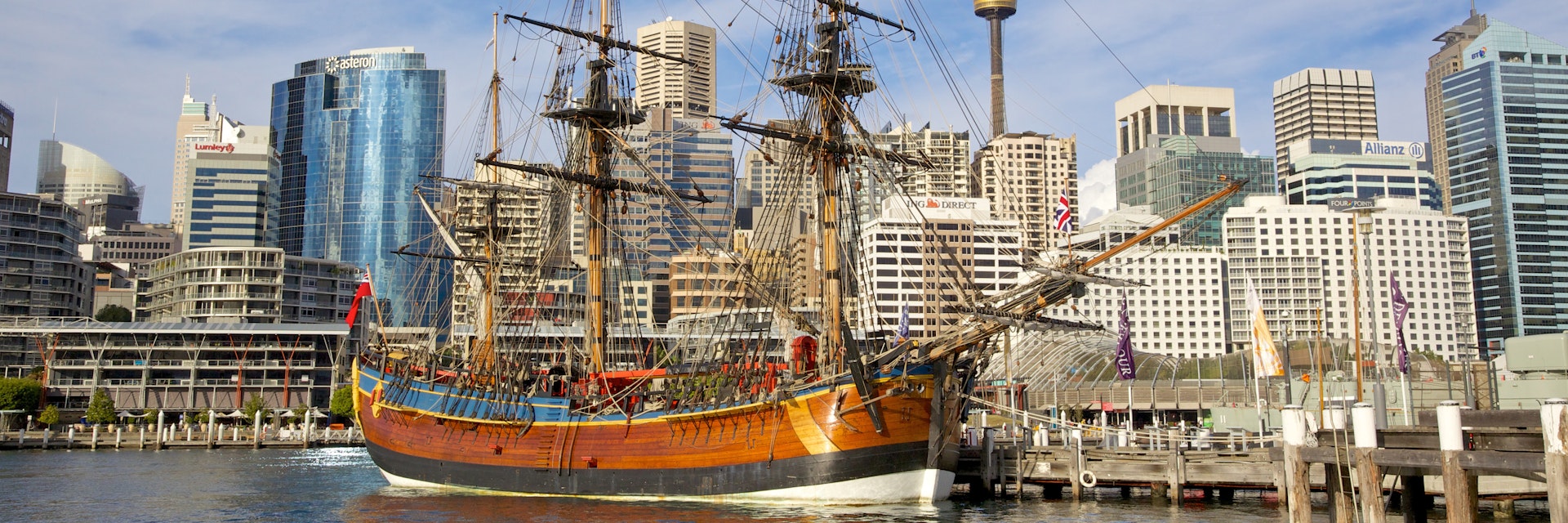 SYDNEY, AUSTRALIA - MAY 20, 2010: A splendid replica of James Cook's HMS Endeavour, moored alongside the Australian National Maritime Museum in Darling Harbour, Sydney. ; Shutterstock ID 203274241; Your name (First / Last): Josh Vogel; Project no. or GL code: 56530; Network activity no. or Cost Centre: Online-Design; Product or Project: 65050/7529/Josh Vogel/LP.com Destination Galleries