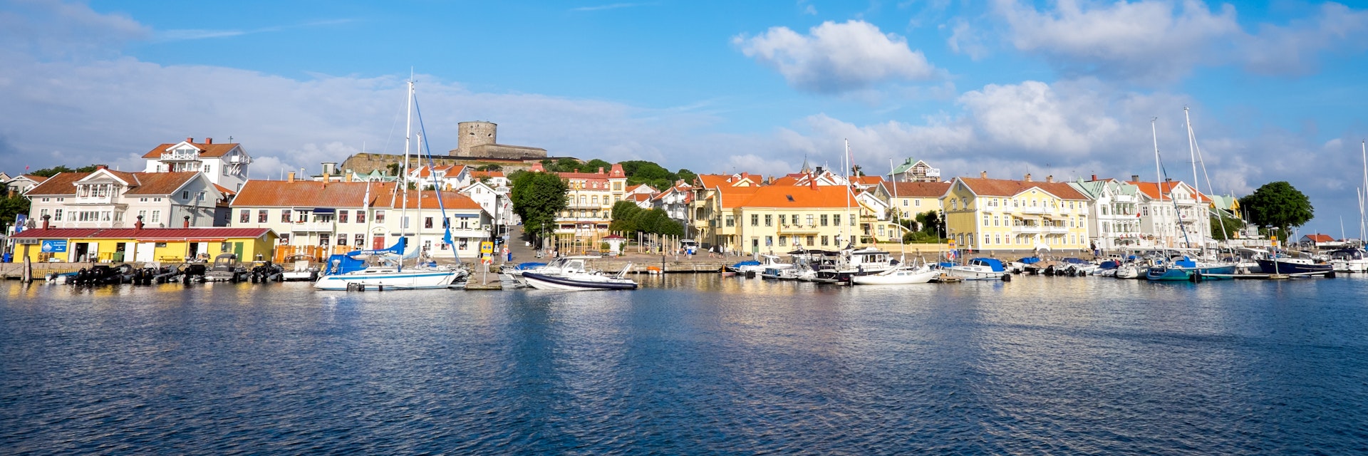 MARSTRAND, SWEDEN  JULY 4:  Tranquil sunny summer morning on July 4, 2014 in Marstrand. Located on two islands north of Gothenburg Marstrand is a fishing village and a popular tourist destination.; Shutterstock ID 203821174; Your name (First / Last): Josh Vogel; Project no. or GL code: 56530; Network activity no. or Cost Centre: Online-Design; Product or Project: 65050/7529/Josh Vogel/LP.com Destination Galleries