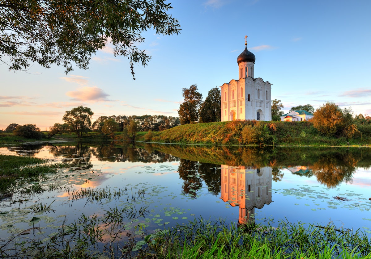 Church of the Intercession on the Nerl. Built in 12th century. Bogolyubovo, Vladimir region, Golden Ring of Russia; Shutterstock ID 225392860; Your name (First / Last): Josh Vogel; Project no. or GL code: 56530; Network activity no. or Cost Centre: Online-Design; Product or Project: 65050/7529/Josh Vogel/LP.com Destination Galleries