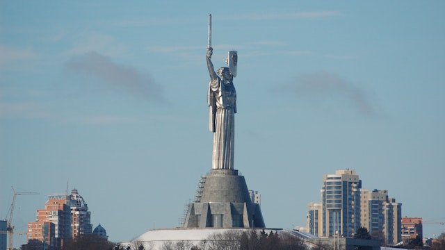 Statue  of the Motherland, in Kiev, Ukraine. This statue was built in remembrance of the victory over the Nazi's.; Shutterstock ID 22661377; Your name (First / Last): Josh Vogel; Project no. or GL code: 56530; Network activity no. or Cost Centre: Online-Design; Product or Project: 65050/7529/Josh Vogel/LP.com Destination Galleries