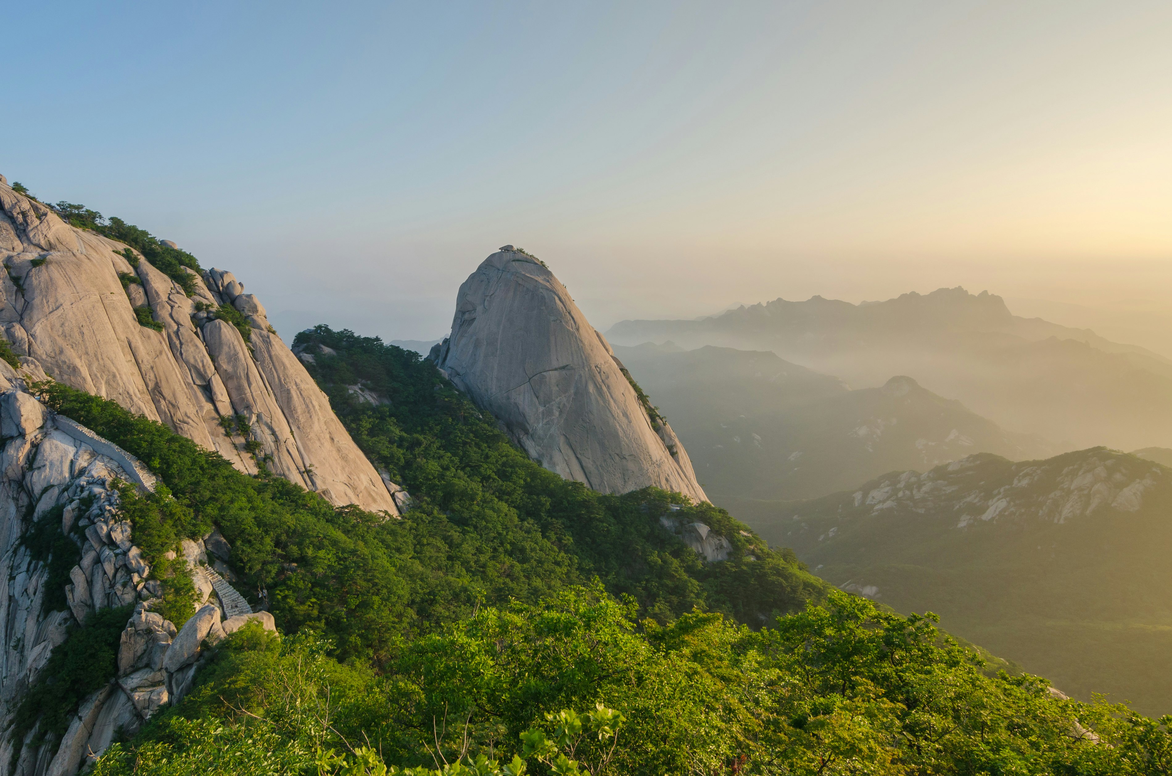 sunrise of Baegundae peak, Bukhansan mountains  in Seoul, South Korea; Shutterstock ID 296386961; Your name (First / Last): Josh Vogel; Project no. or GL code: 56530; Network activity no. or Cost Centre: Online-Design; Product or Project: 65050/7529/Josh Vogel/LP.com Destination Galleries