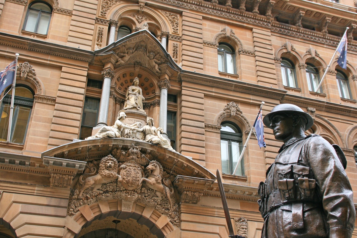 martin place, sydney, A statue of a soldier, australia; Shutterstock ID 86152537; Your name (First / Last): Josh Vogel; Project no. or GL code: 56530; Network activity no. or Cost Centre: Online-Design; Product or Project: 65050/7529/Josh Vogel/LP.com Destination Galleries
