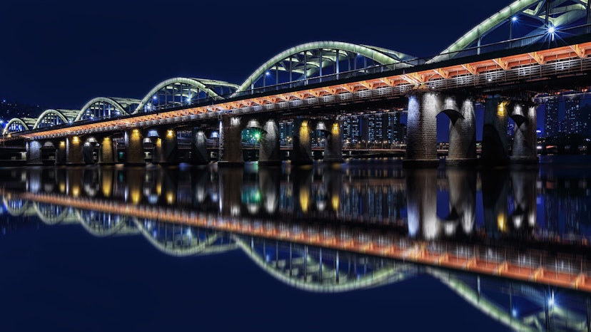 a part of Han river bridge in Seoul, Korea