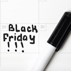 "Black Friday" written on a calendar with a marker