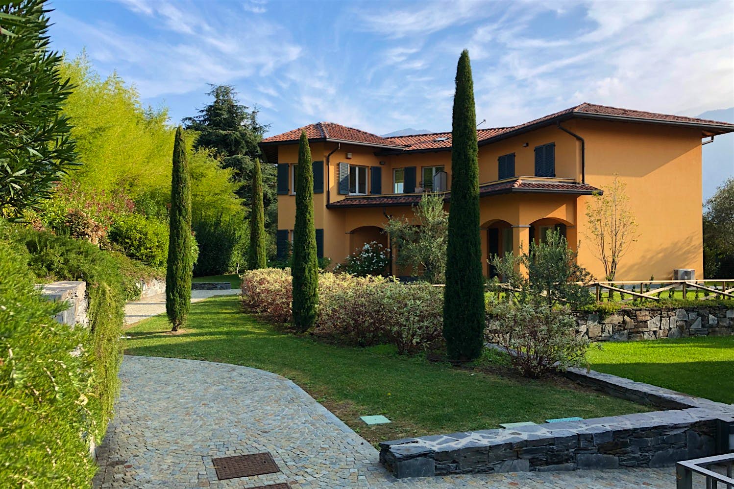 A villa set in gardens in Bellagio, Italy