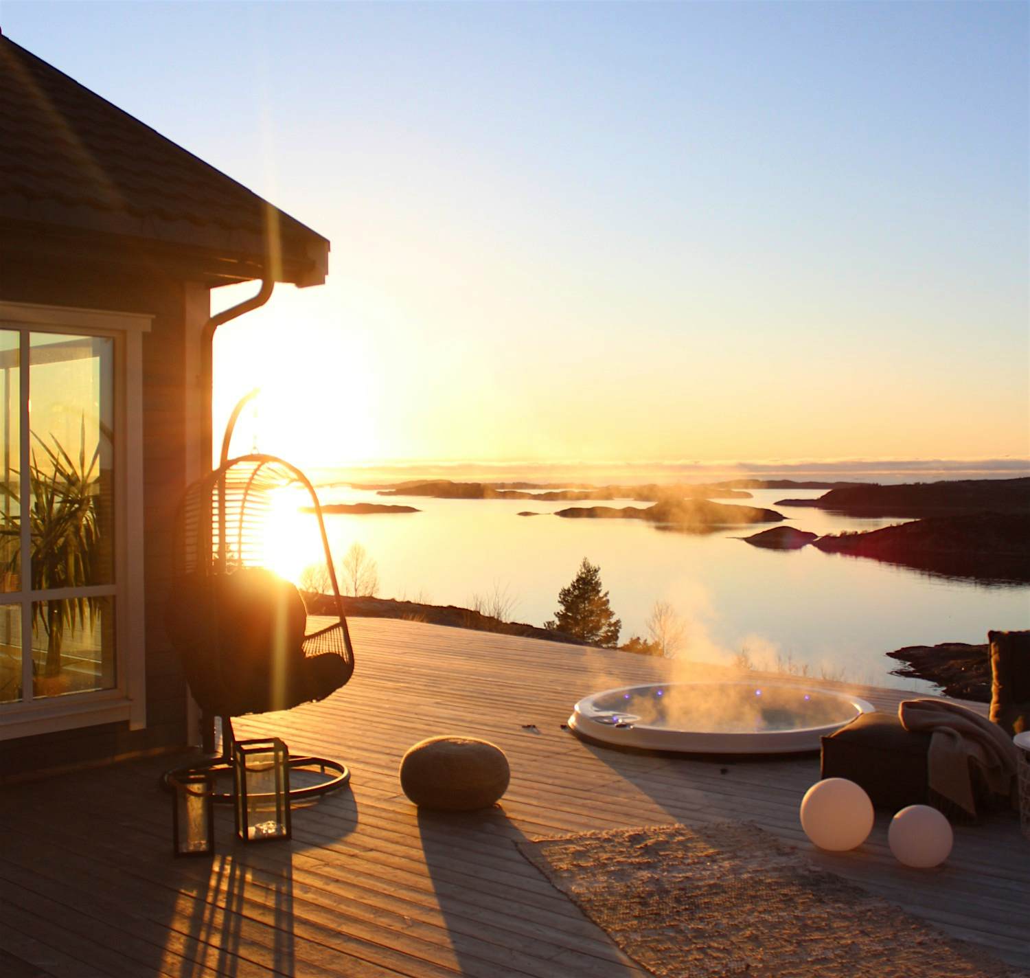 A Norwegian cabin overlooking the sea