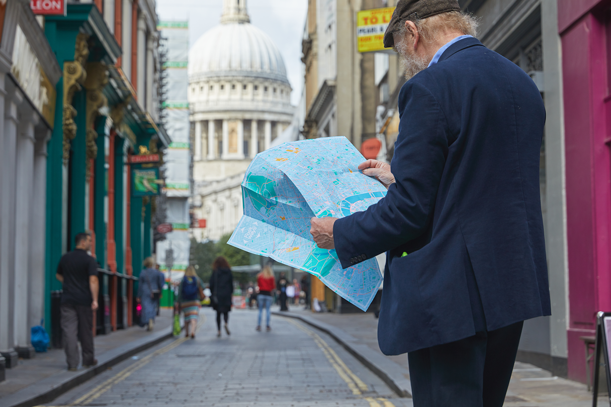The map will take you to interesting spots in London. 