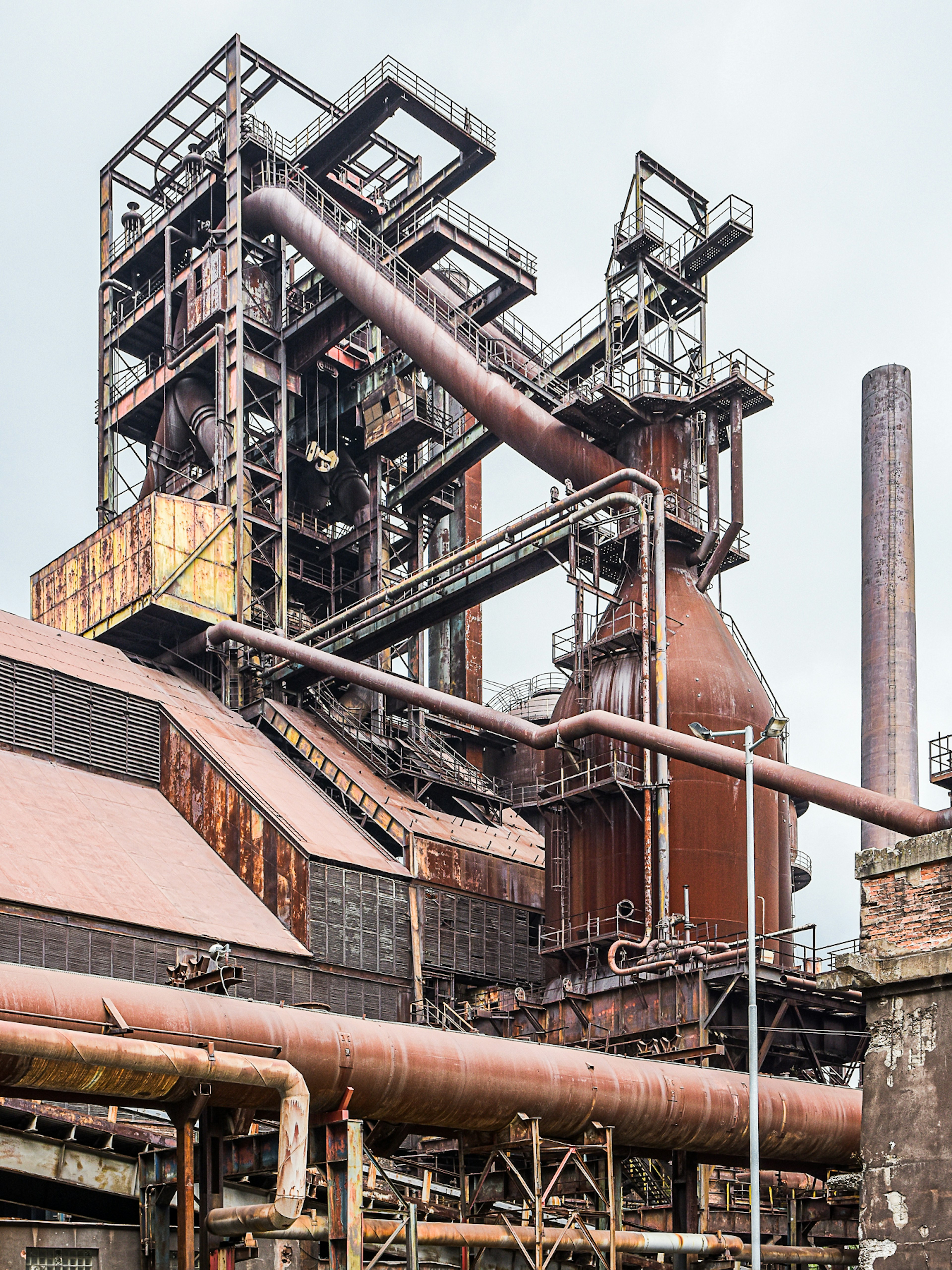 A large industrial blast furnace