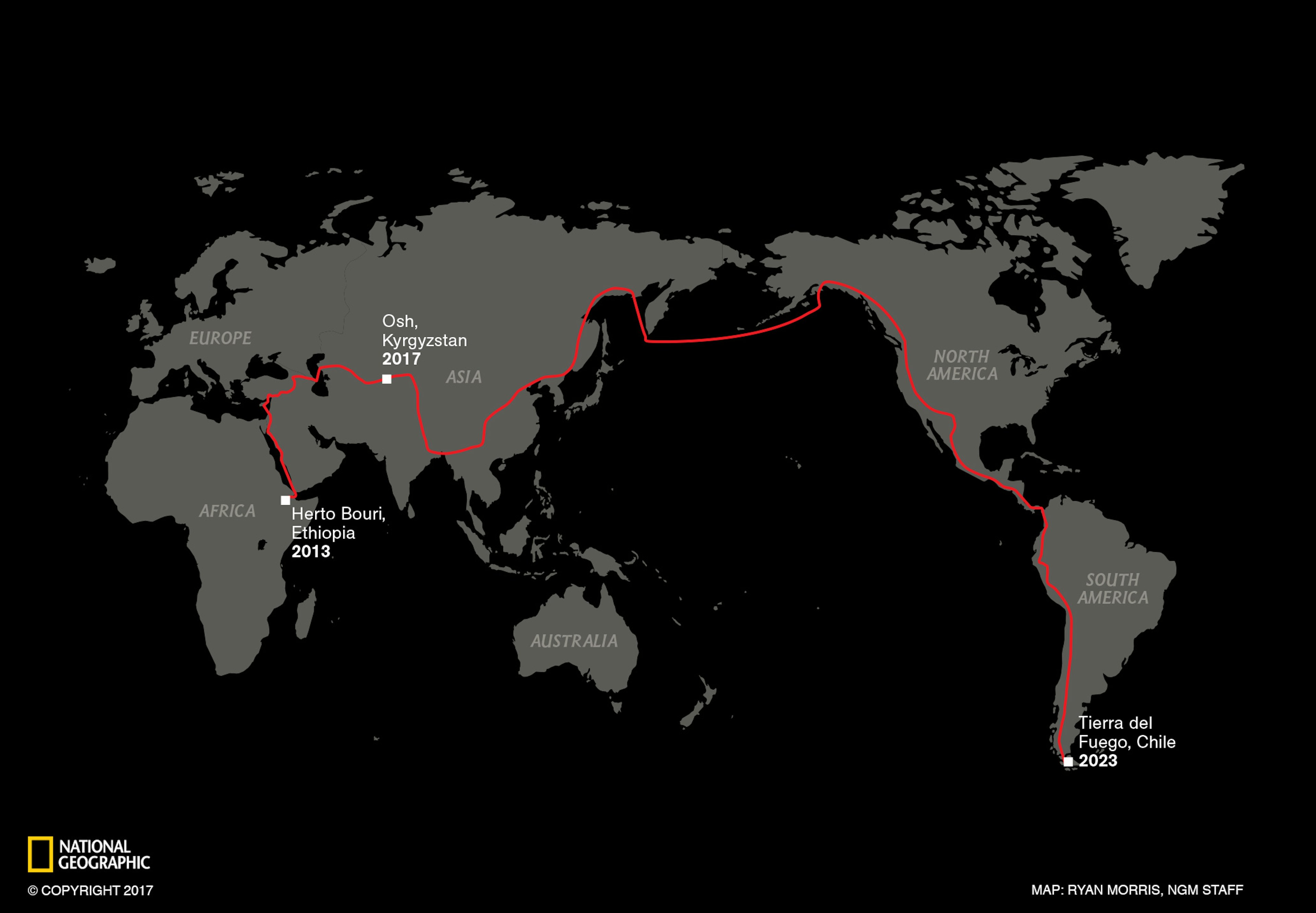 Out of Eden Walk Map