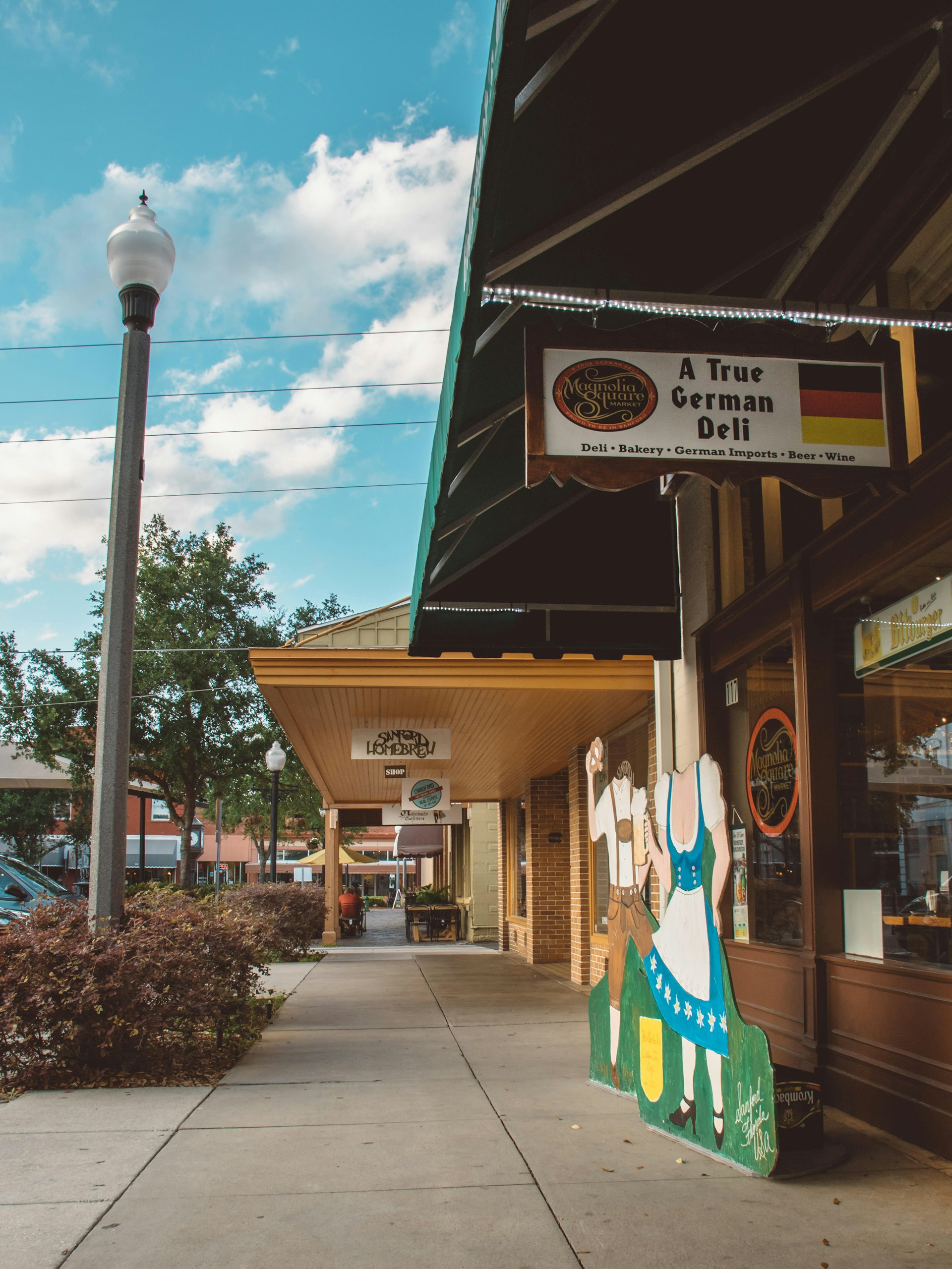 SANFORD, FLORIDA - APRIL 2, 2019: German Deli. Downtown Sanford, Florida.