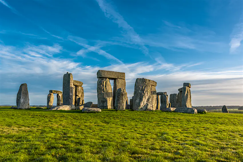 Stonehenge - old stones, and probably worth skipping Stonehenge on a grassy meadow