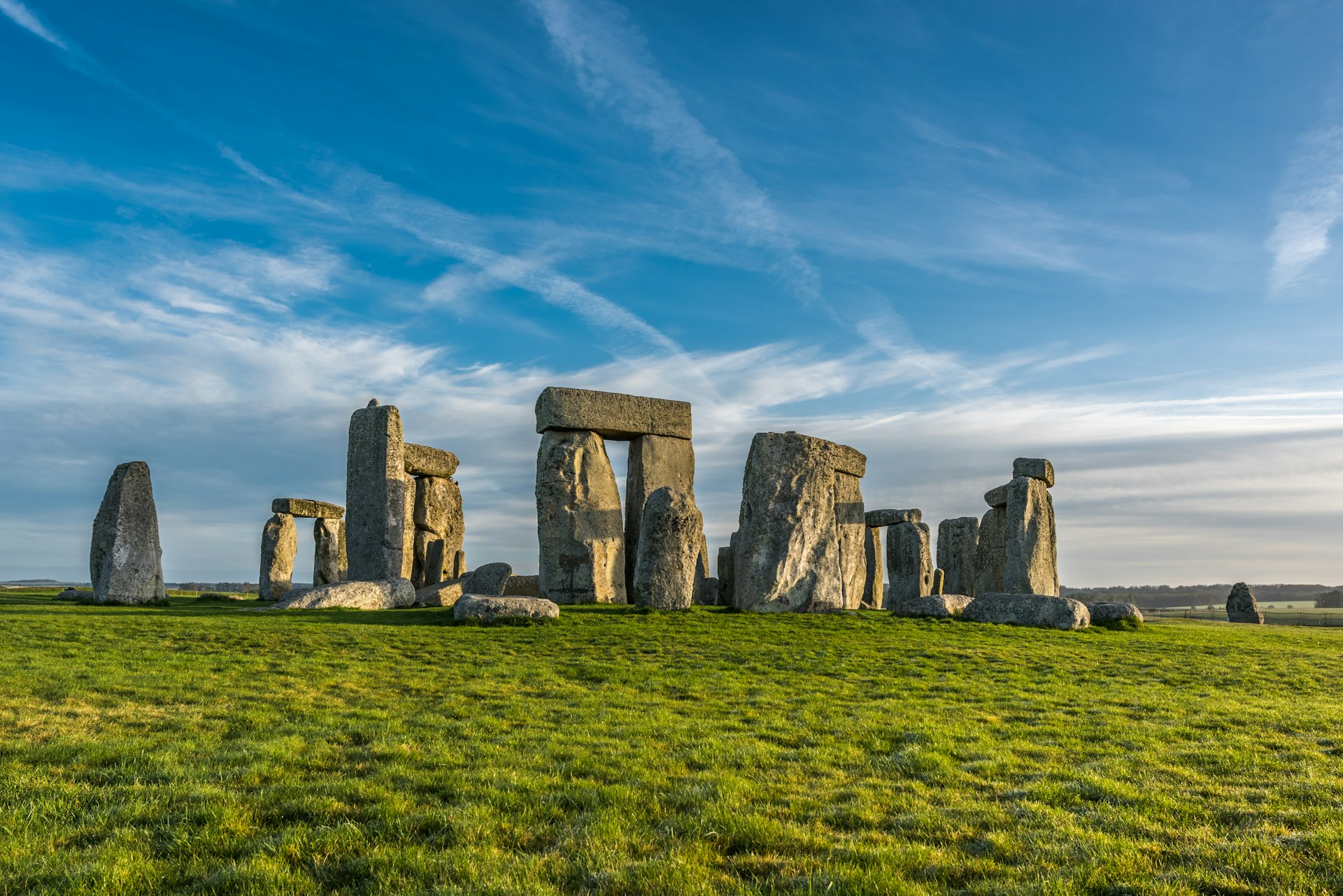 Stonehenge on a grassy meadow