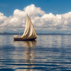 Dhow floating near Nosy Be, Madagascar