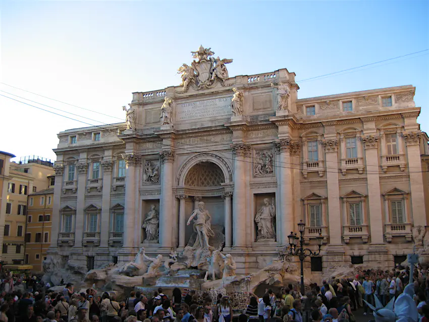 Trevi Fountain is a Rome attraction you can skip A crowd surrounds the intricate Trevi Fountain in Rome