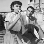 F4PBWD Audrey Hepburn, Gregory Peck / Roman Holiday 1953 directed by William Wyler