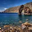 Daytime long exposure on Bonanza rock, using a darkening filter, El Hierro Island, Canarias.