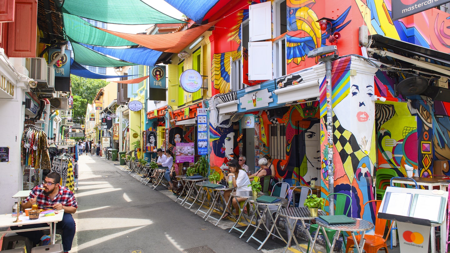January 30, 2019: Haji Lane in the Kampong Glam quarter, which is famous for its cafes, restaurants and shops.