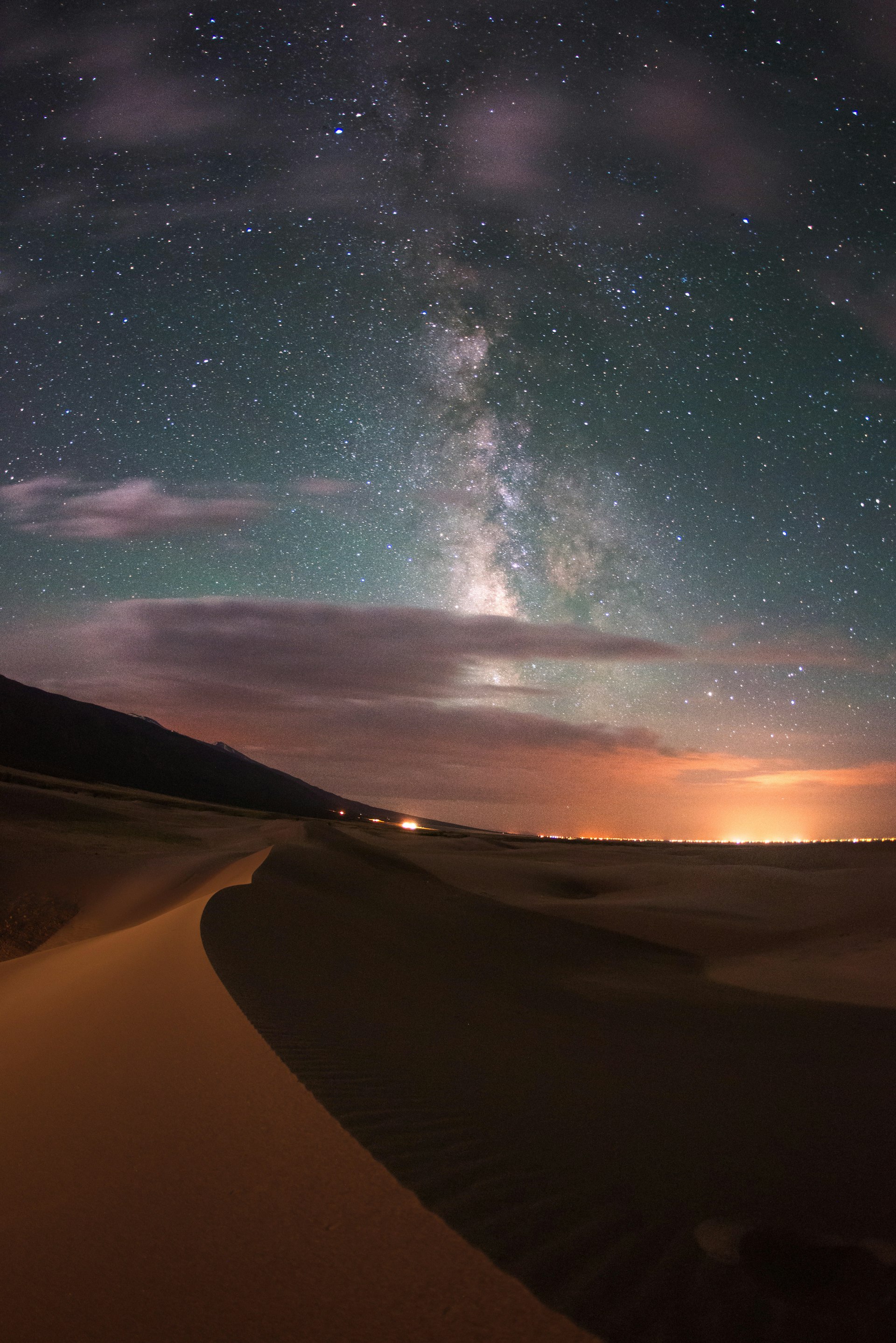Milky Way Nightscape From Great Sand Dunes Nationa