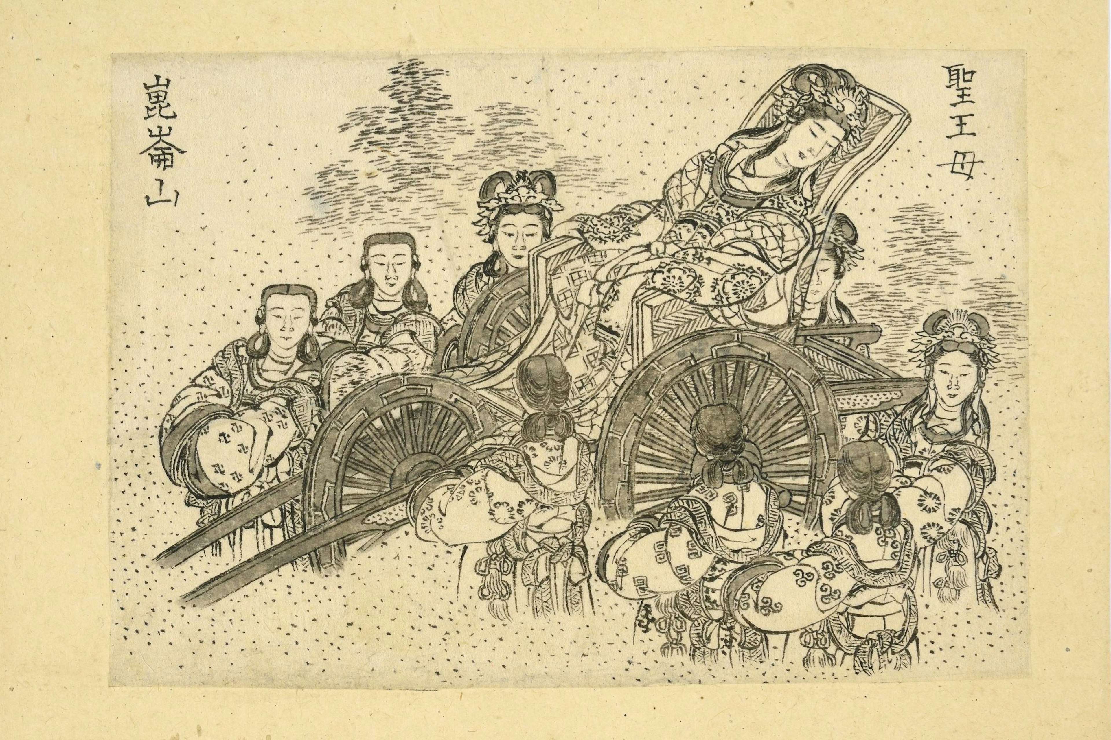 A drawing from 1829 by Katsushika Hokusai