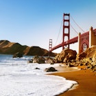 Golden Gate Bridge seen from Marshall’s Beach.