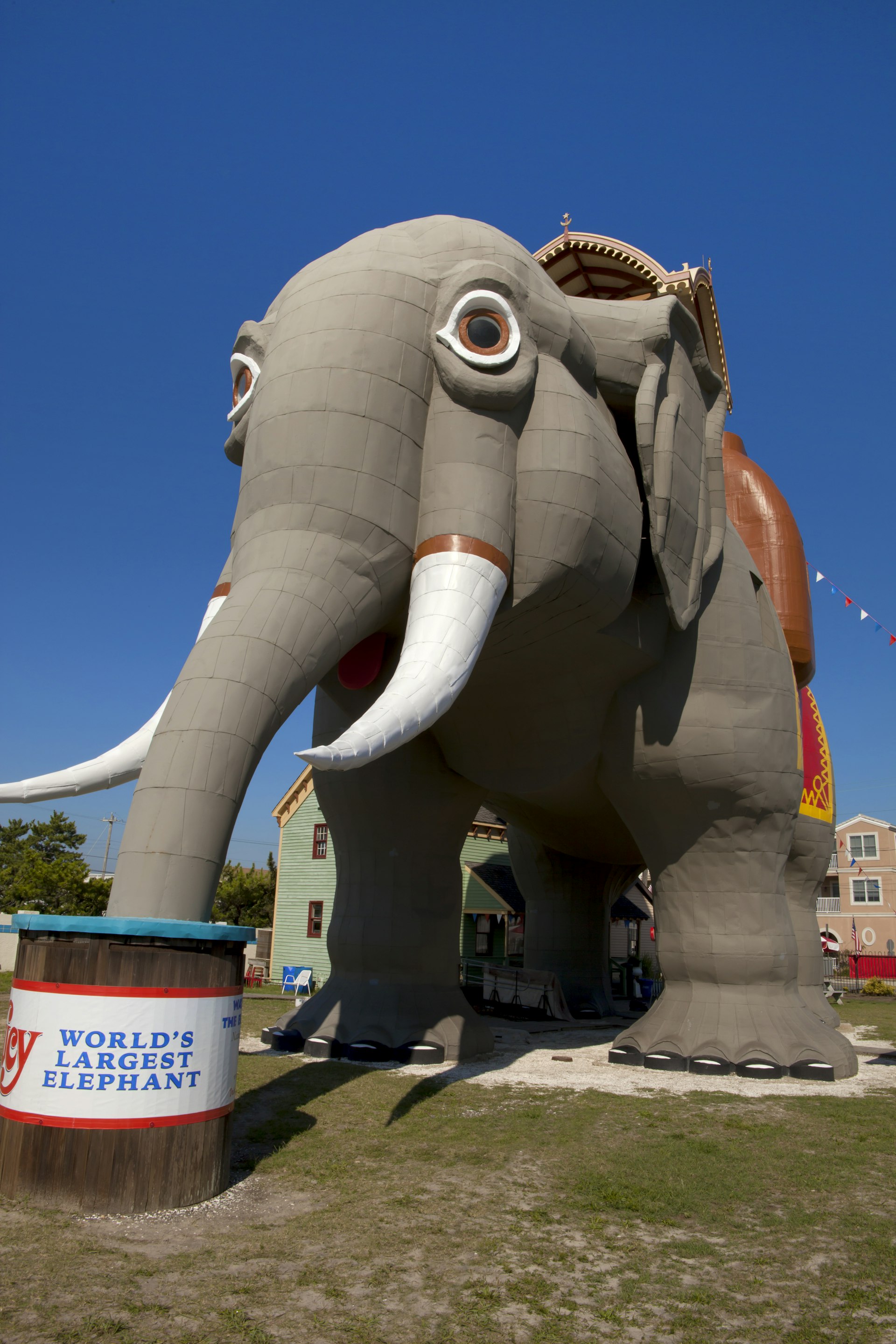 Shot of the six-story elephant-shaped -- built by James V. Lafferty in 1882 