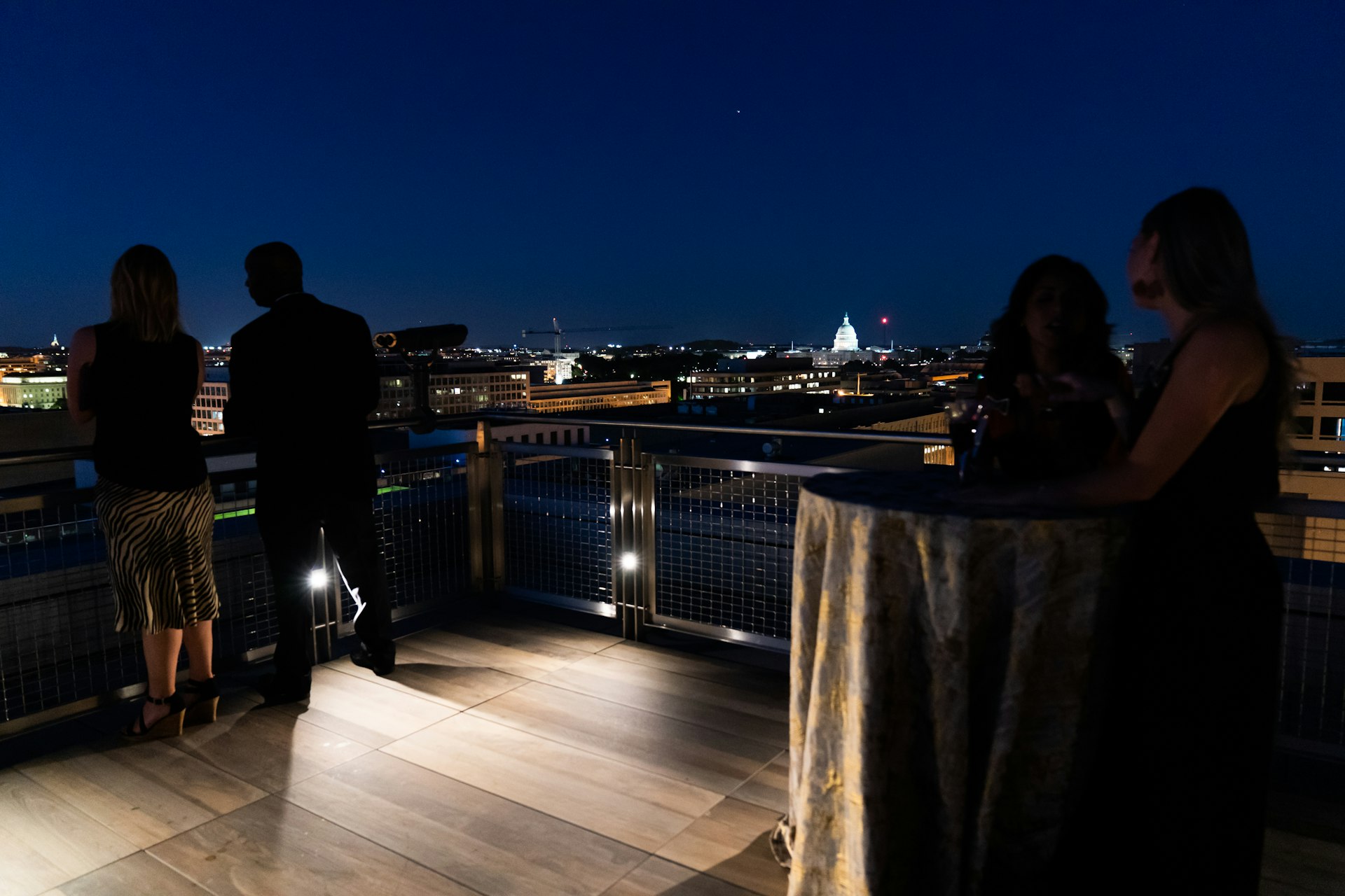 Rooftop views in Washington, DC overlooking the Washington Monument