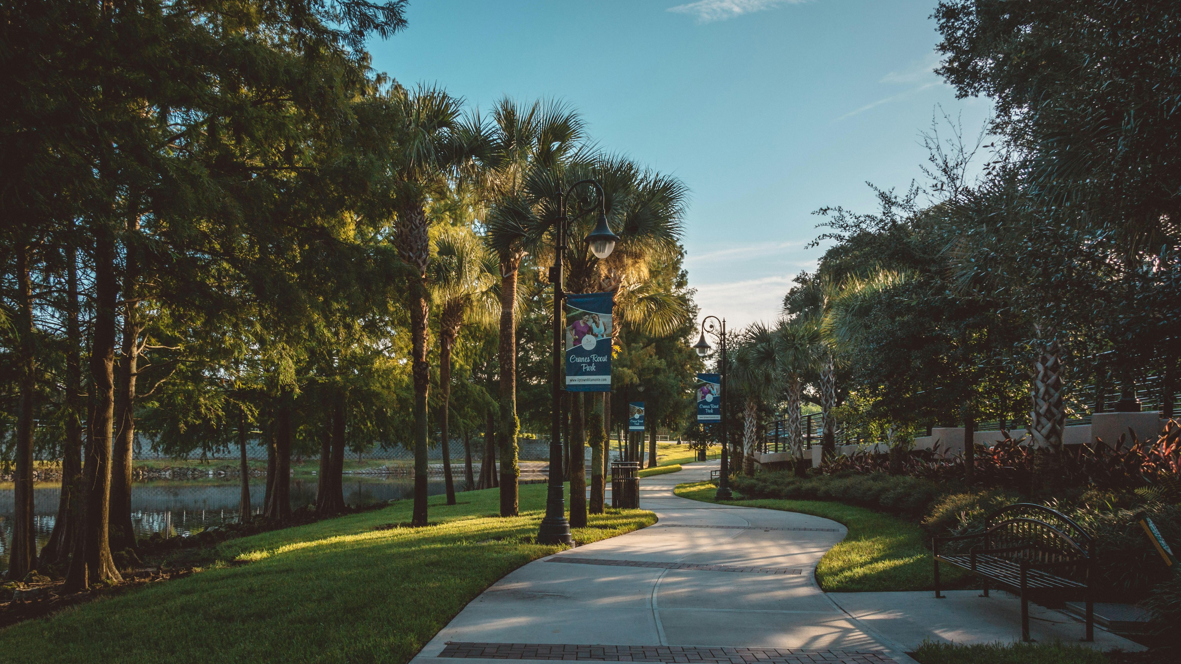 One of the many pathways at Cranes Roost an outdoor park in Altamonte Springs Florida.