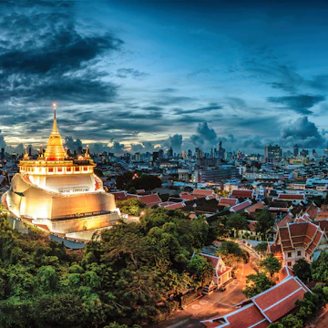 Wat Saket, The Golden Mount Temple, Bangkok, Thailand.