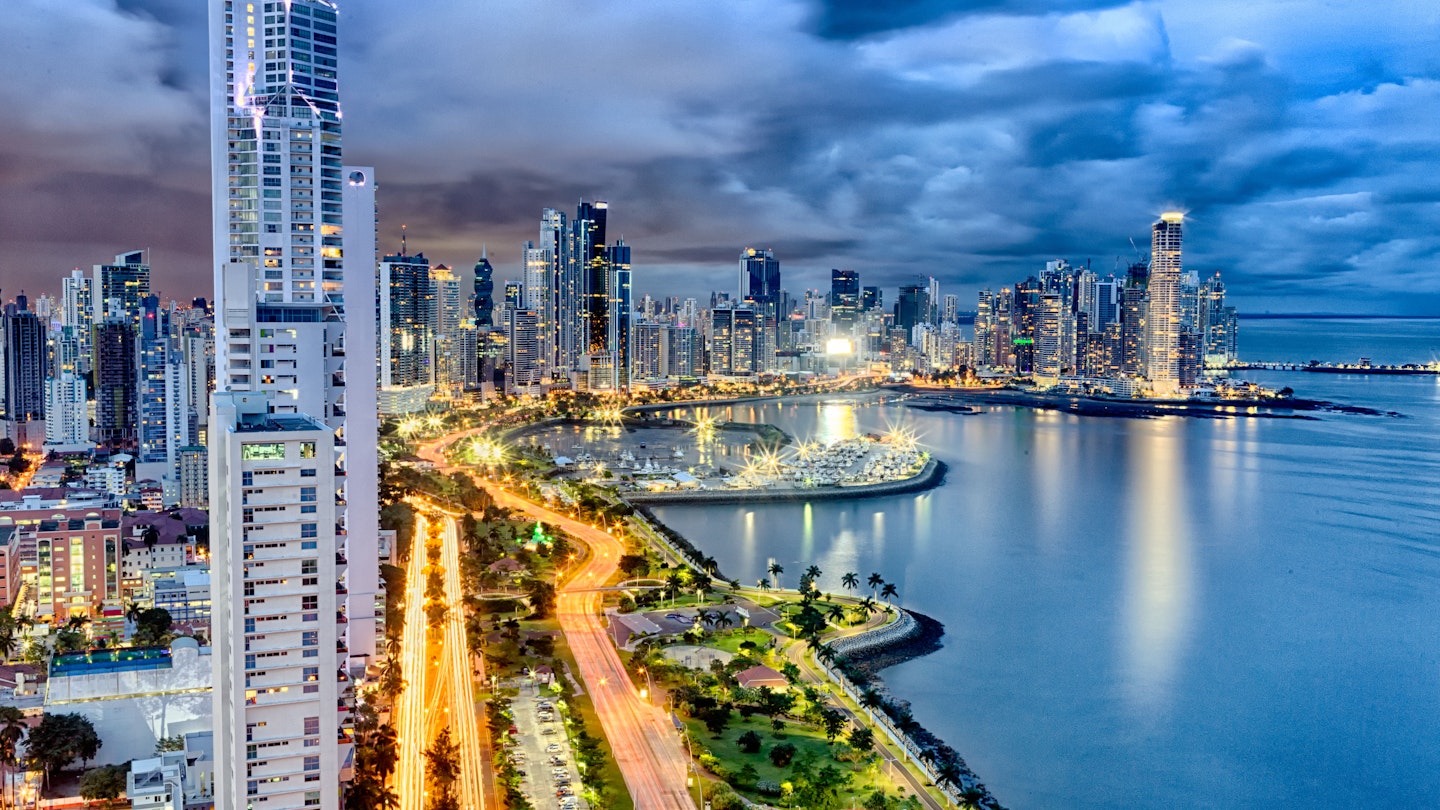 Panama City Skyline at dusk