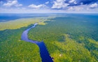 Aerial of the Amazon river in Brazil.