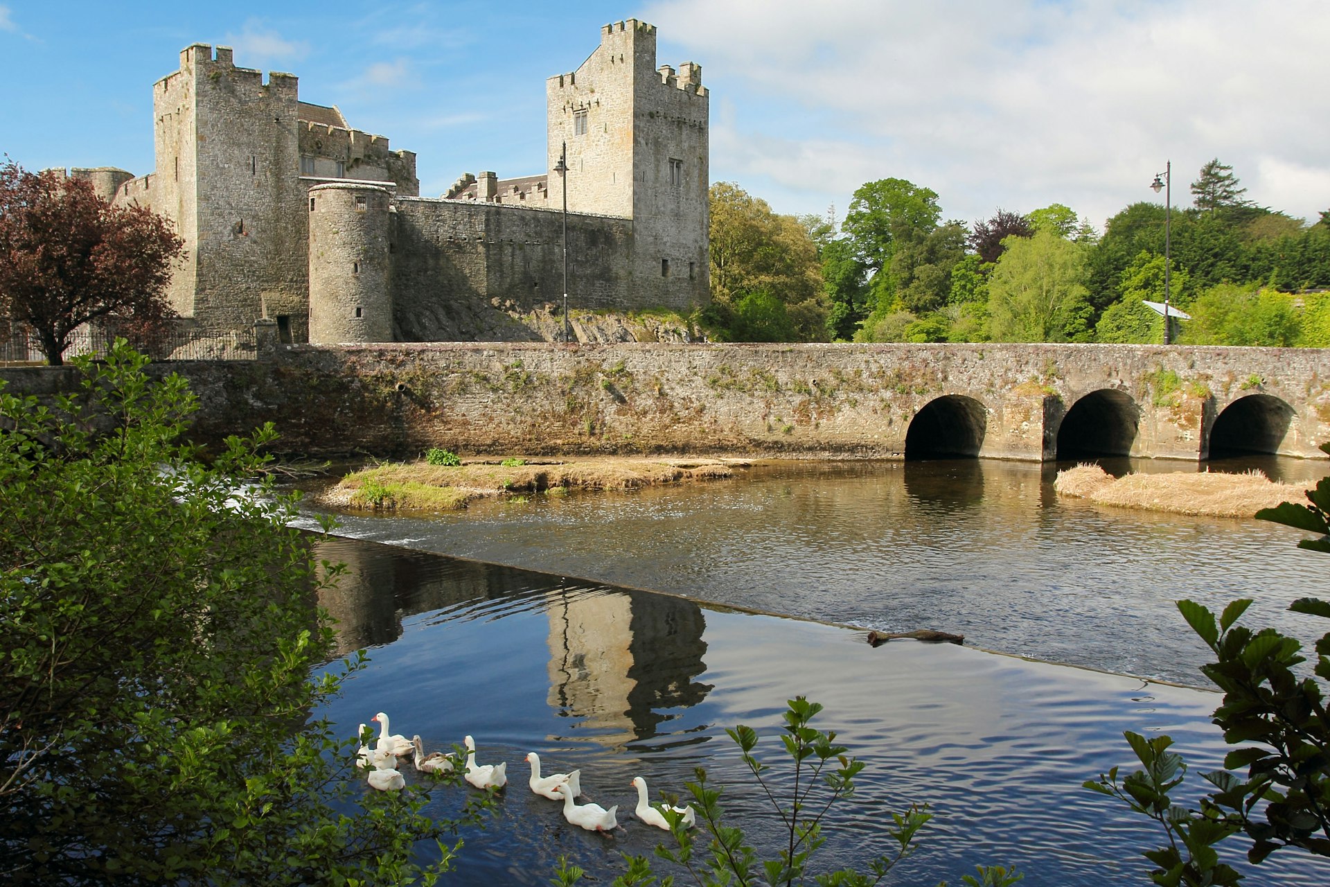 The exterior of Cahir Castle in Tipperary, Ireland