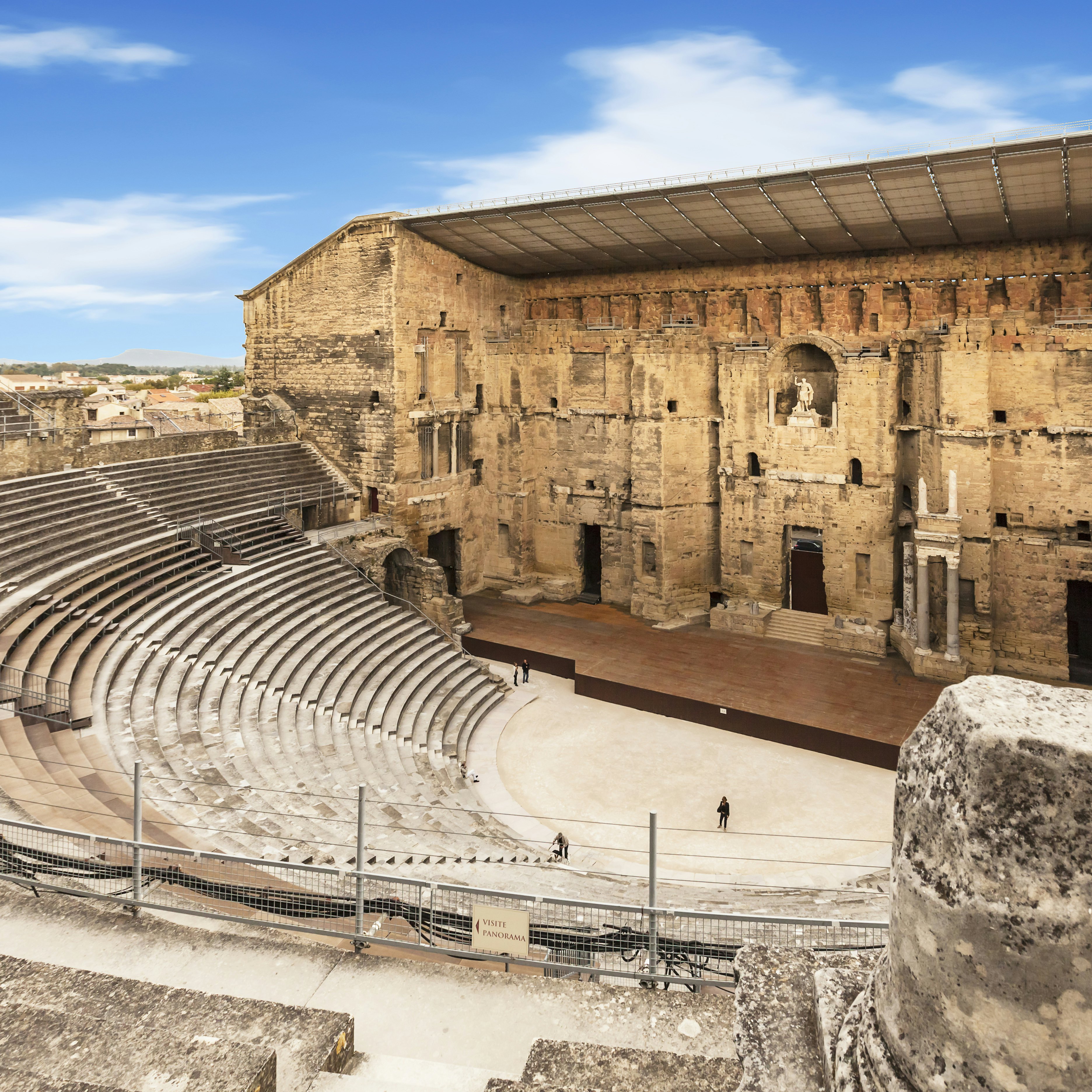 Inside the Orange Amphitheatre (Théâtre antique d'Orange).
