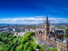 Aerial view of Glasgow, Scotland, UK.