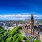 Aerial view of Glasgow, Scotland, UK.