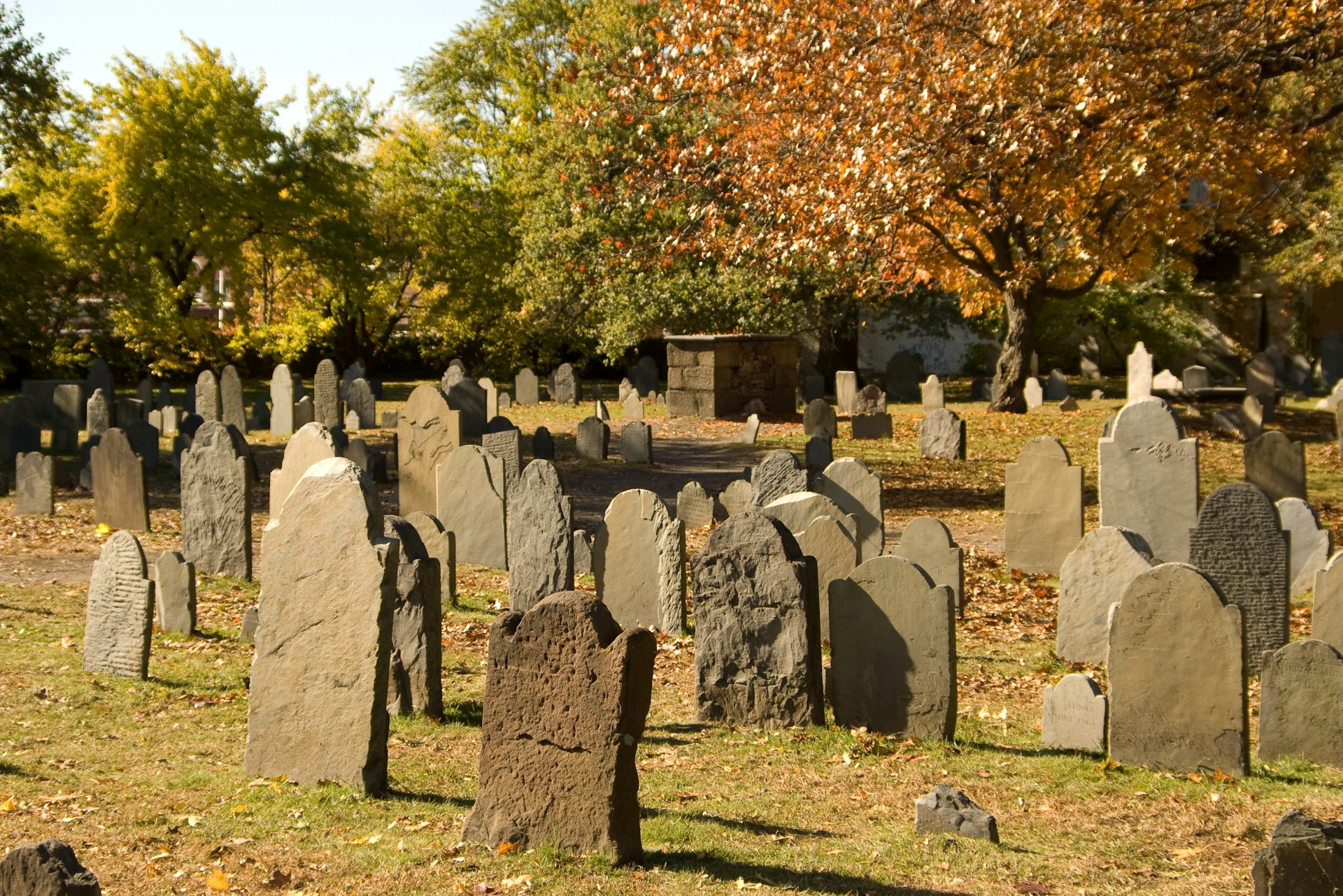 The Burying Point graveyard in Salem, Massachusetts