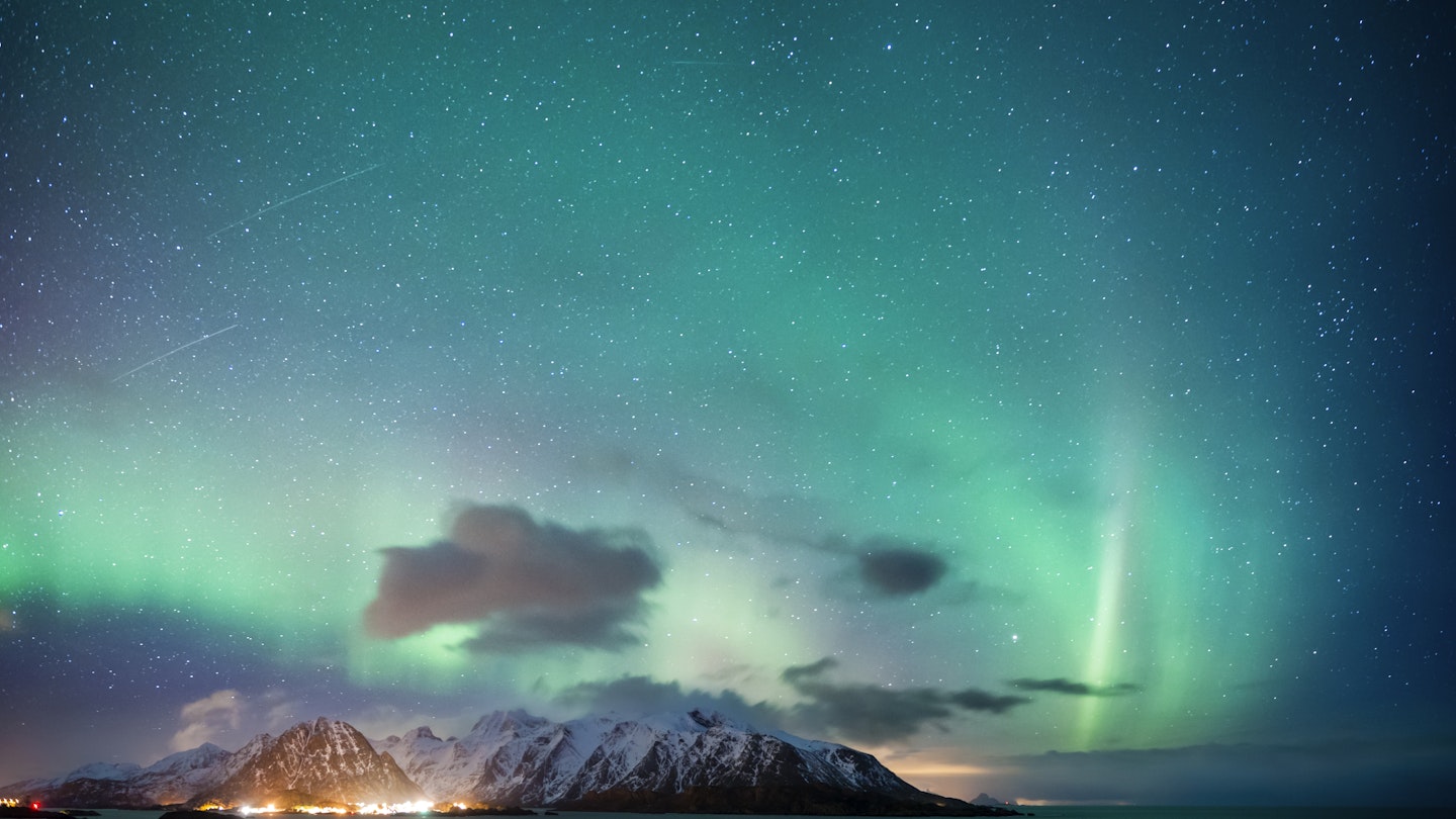 Northern lights, Aurora borealis, near Reine.