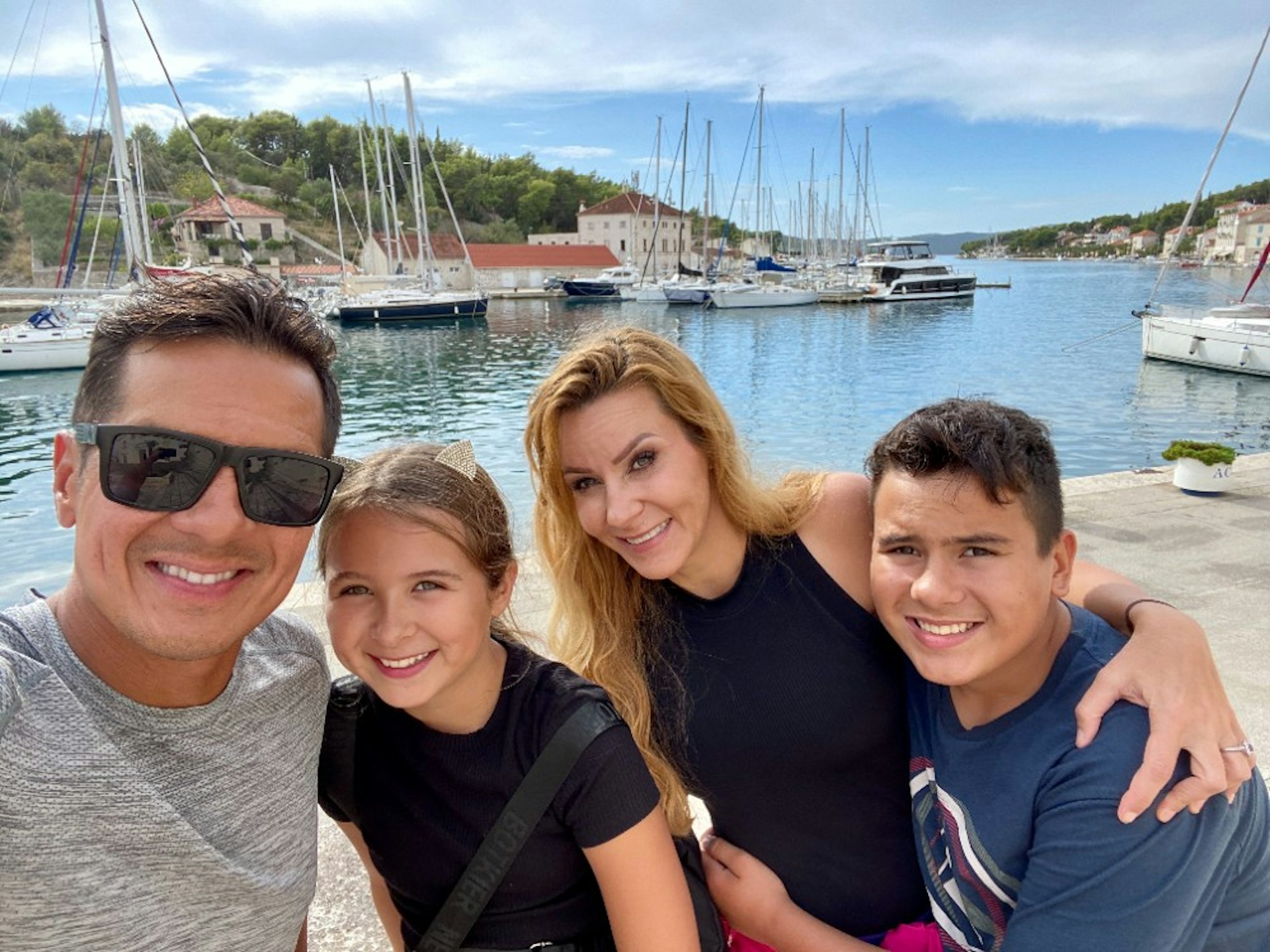 The Morrison family in Vidova Gora on Brac Island