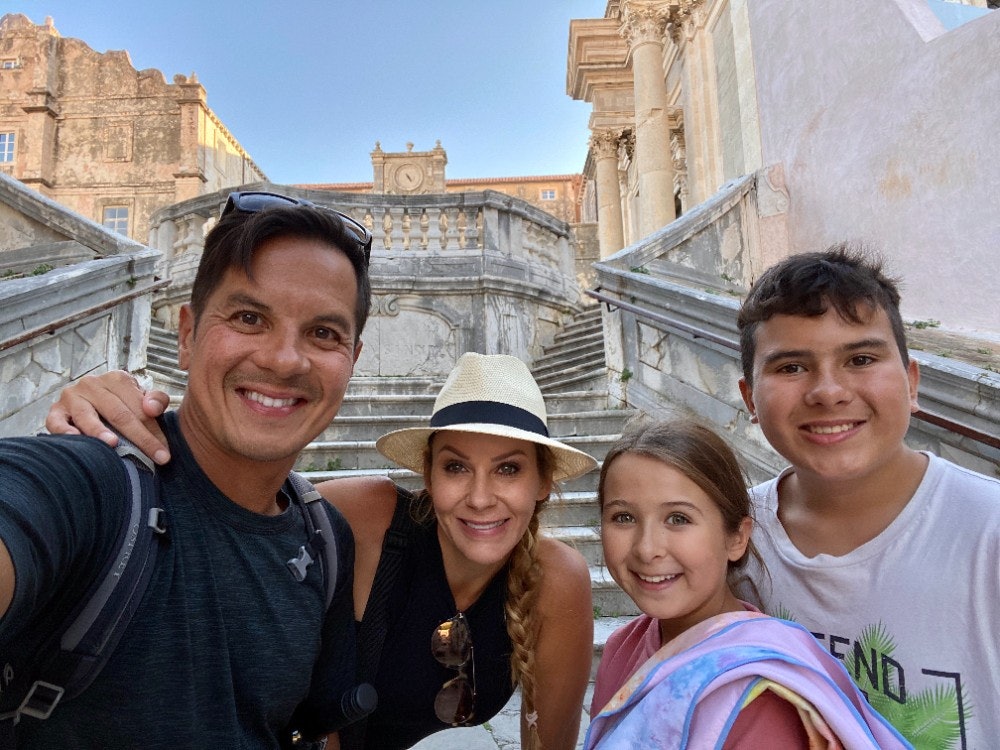 The Morrison family in Dubrovnik