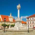 Holy trinity square in the historic town of Osijek, Croatia is a highlight of the Slavonia region