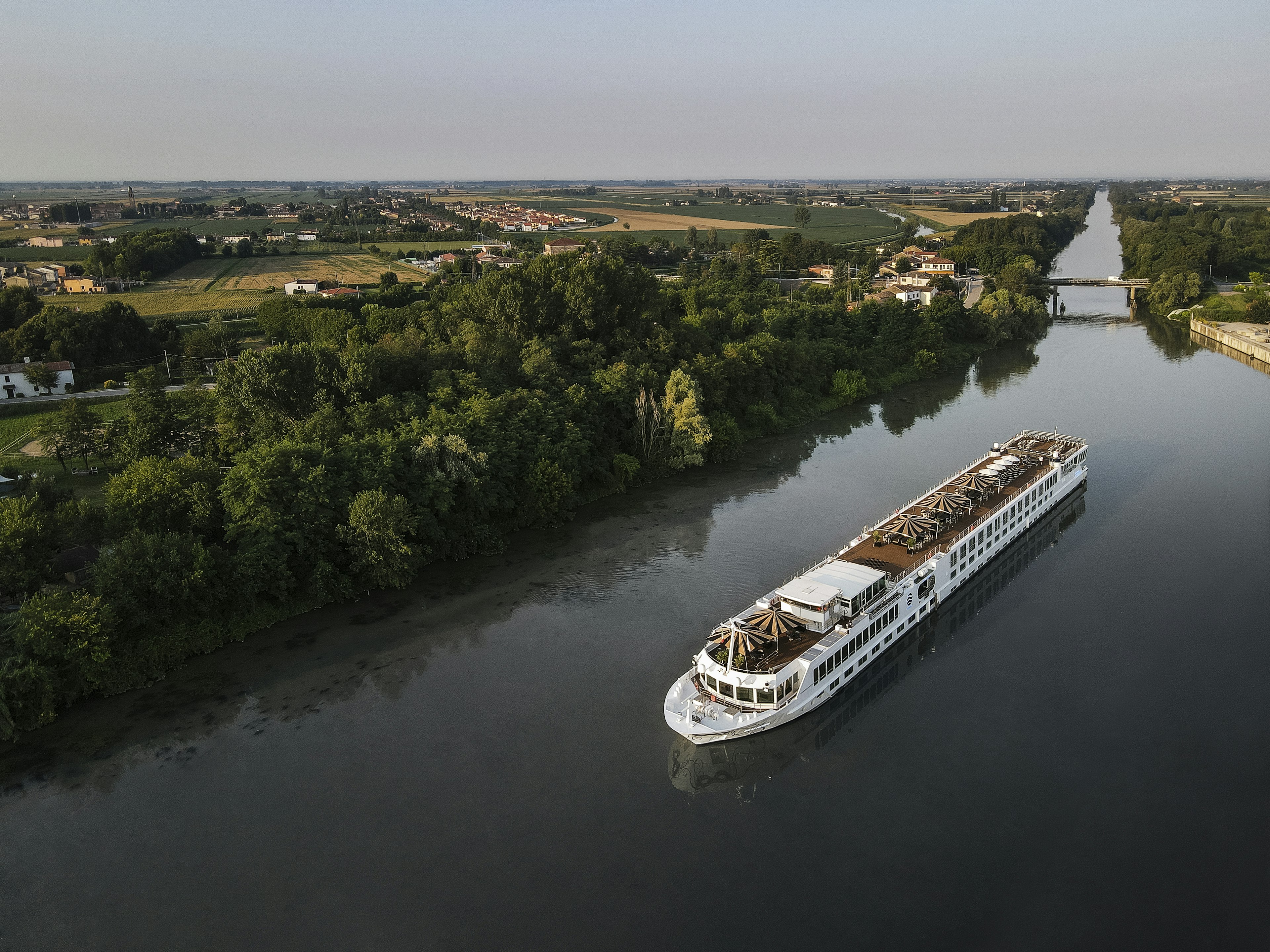 The refurbished S.S. La Venezia is designed to resemble the Orient Express on water