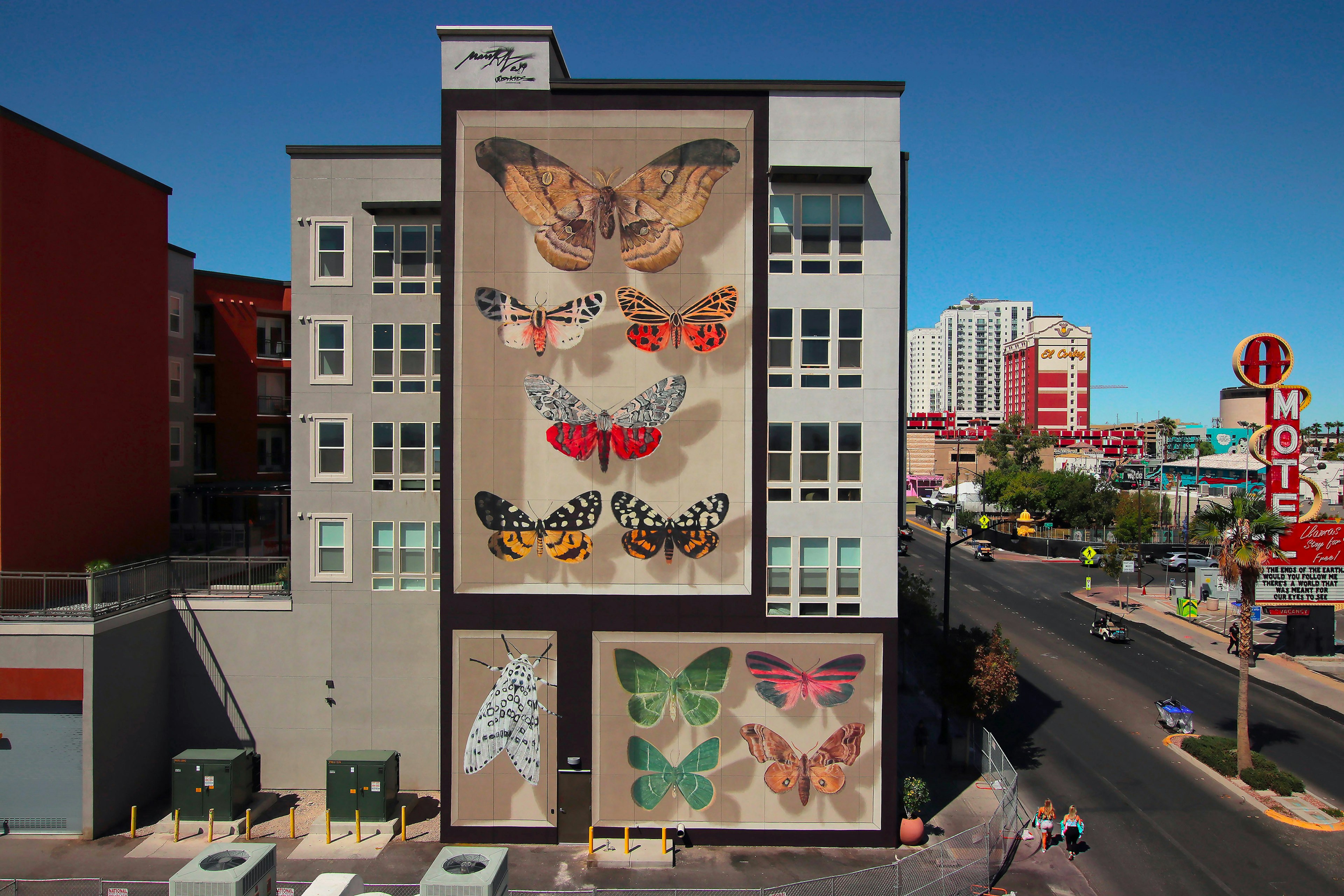 A picture of a mural realised by Mantra in Las Vegas