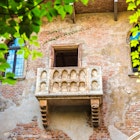 Romeo and Juliet's balcony at Juliet's House in Verona.