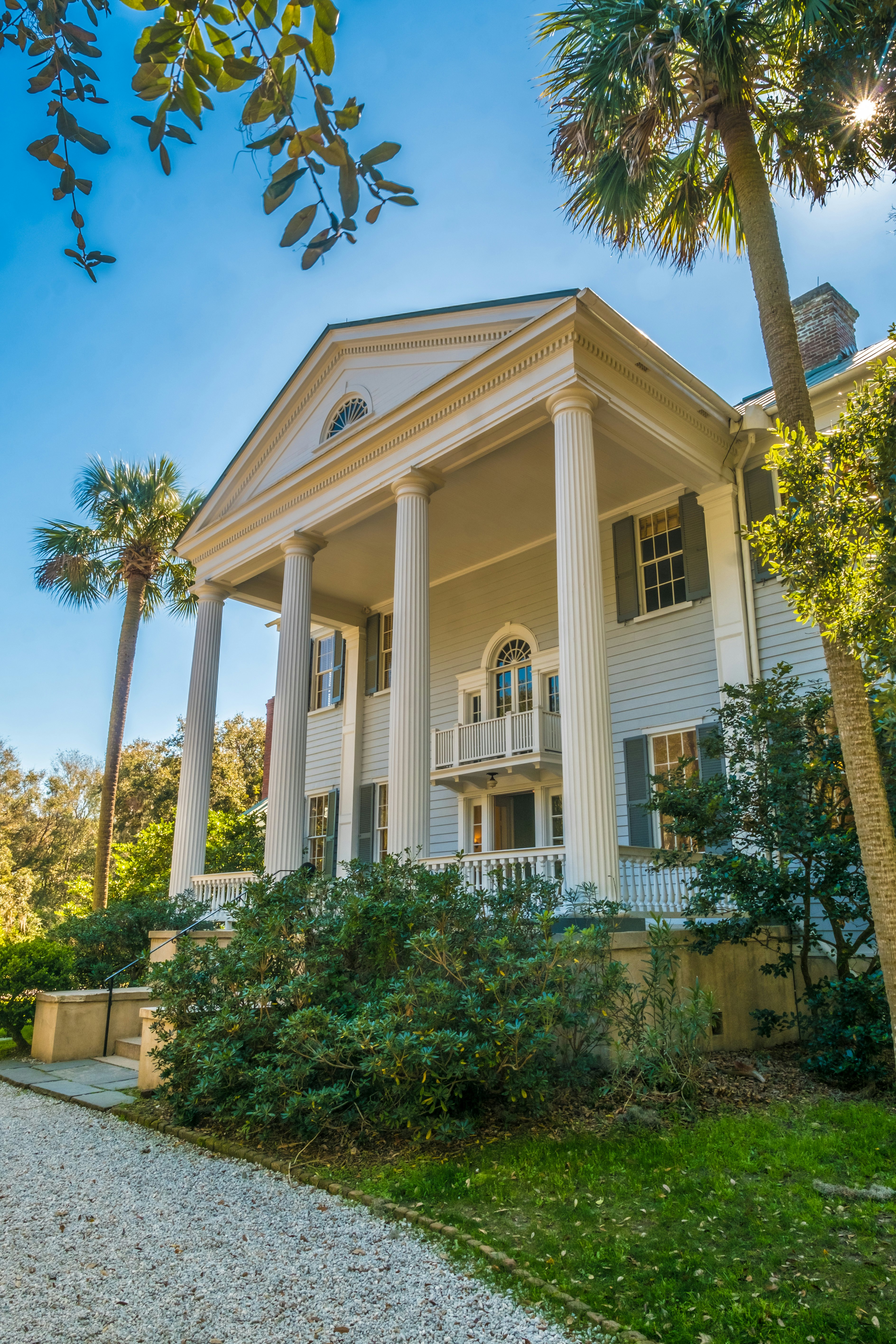 The Georgian-style mansion at the historical McLeod plantation.