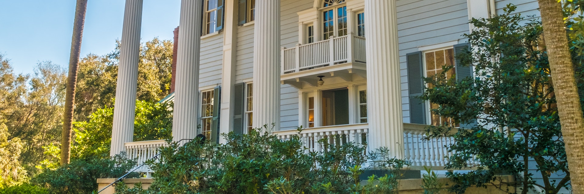 The Georgian-style mansion at the historical McLeod plantation.