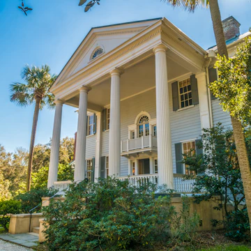 The Georgian-style mansion at the historical McLeod plantation.