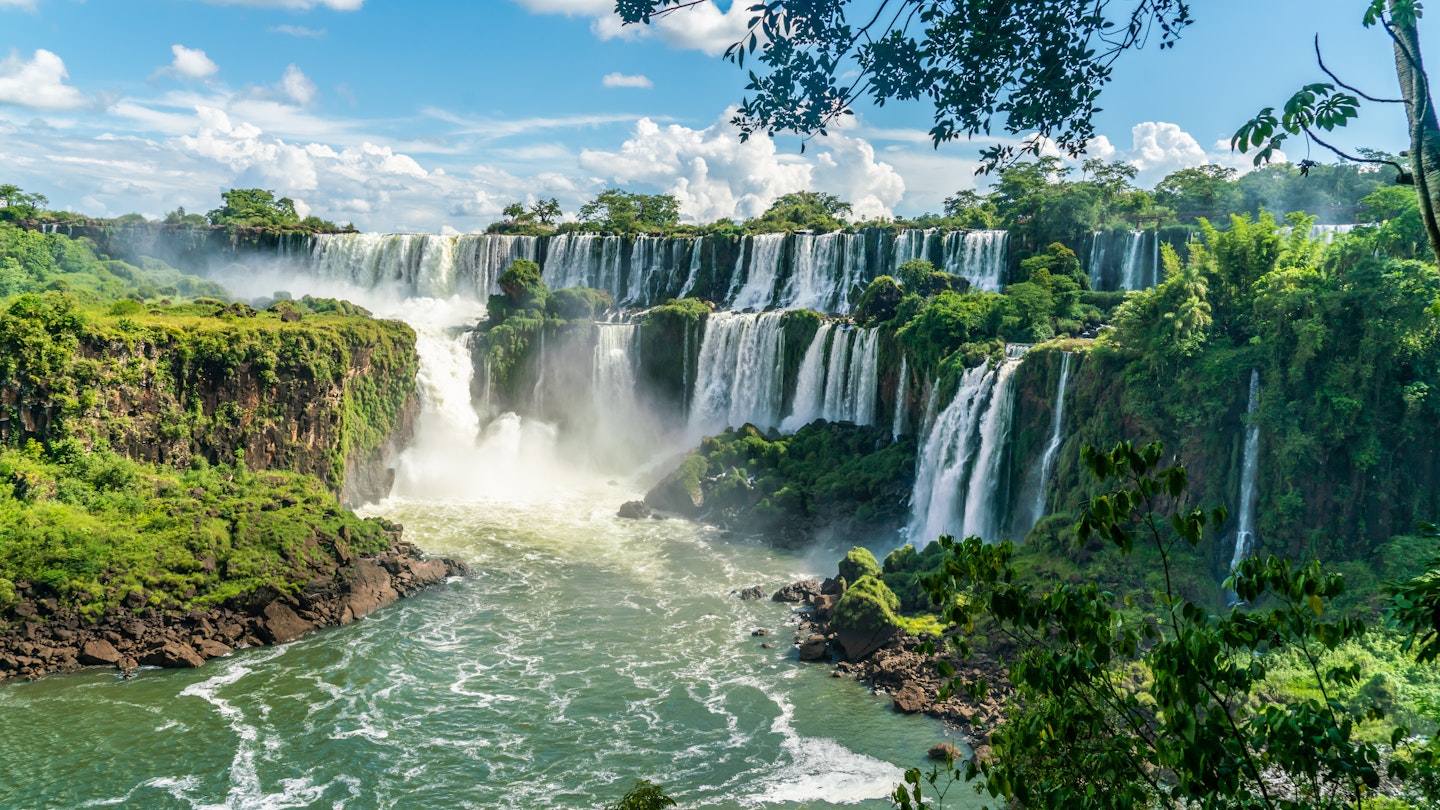 Part of The Iguazu Falls seen from the Argentinian National Park; Shutterstock ID 1338447983; Your name (First / Last): Evan Godt; GL account no.: 65050; Netsuite department name: Online Editorial; Full Product or Project name including edition: Ultimate Travelist Page