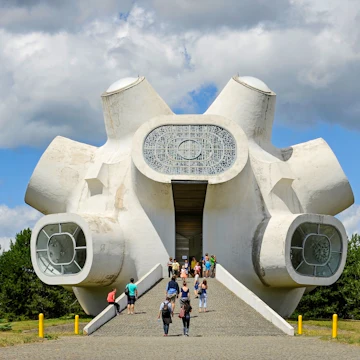 Krushevo, Macedonia - August 17, 2015: Iliden memorial, also know as Makedonium, dedicated to all the fighters and revolutionaries who participated in the Ilinden uprising of 1903.