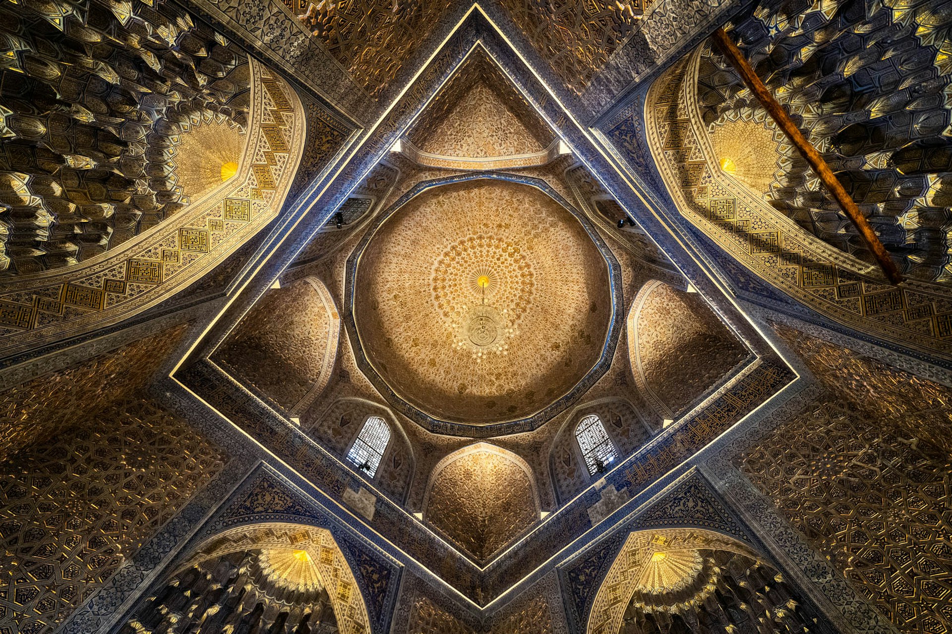 Ceiling details from the Guri Amir Mausoleum, Samarkand