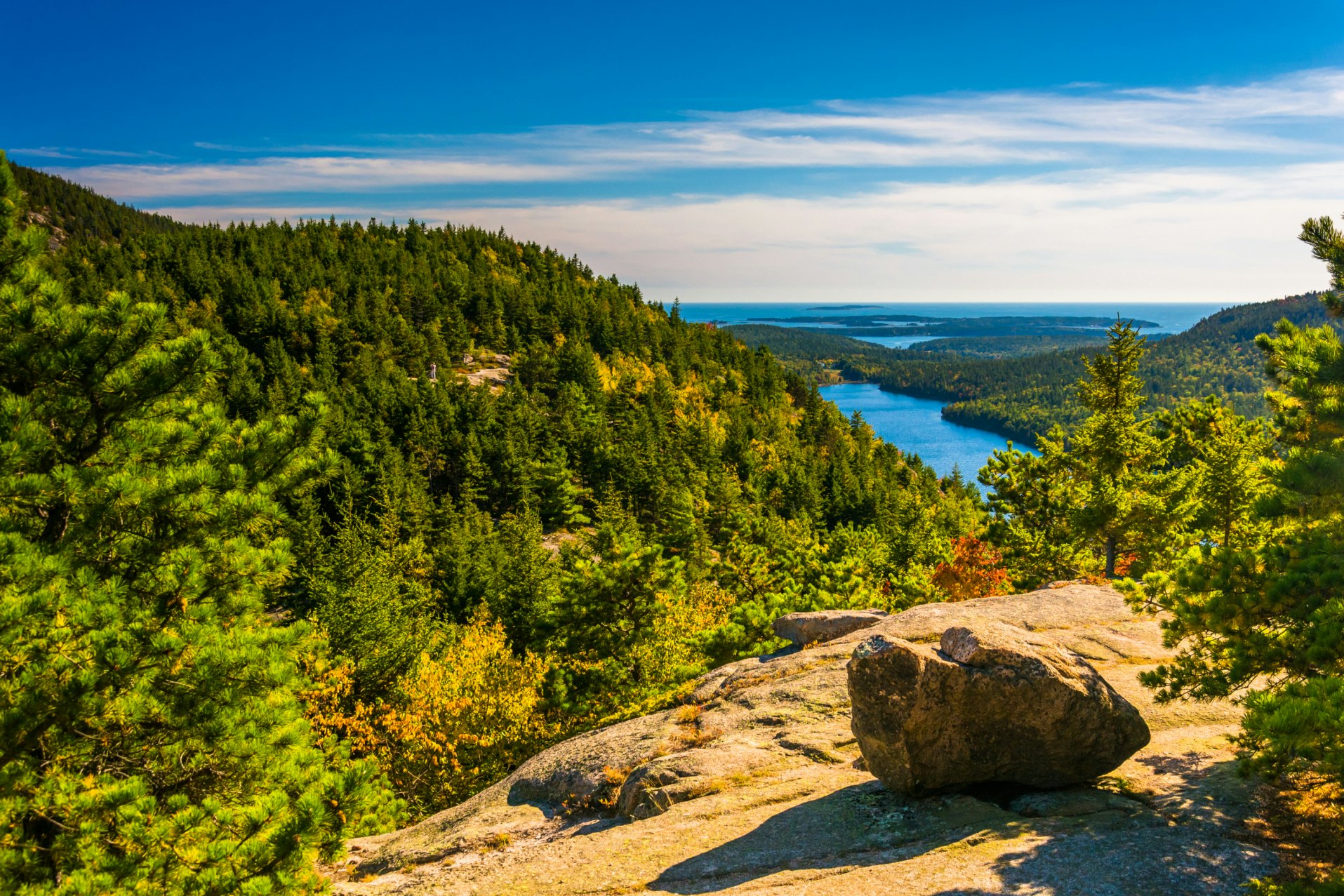 View from North Bubble, in Acadia National Park, Maine.
