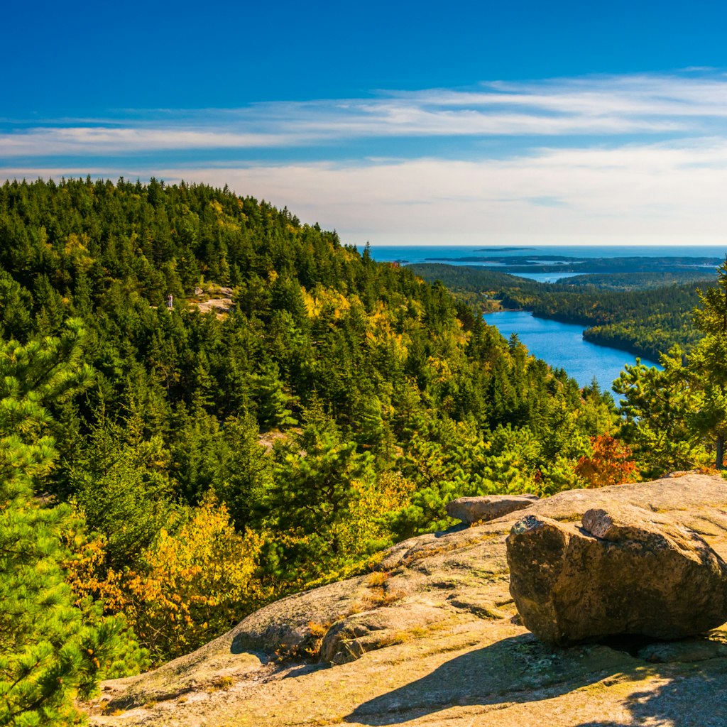 View from North Bubble, in Acadia National Park, Maine.